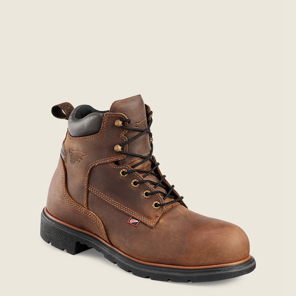 Red Wing Safety Boots Brown - Mens Dynaforce® - 6-inch Toe - 4907-UTNCQ